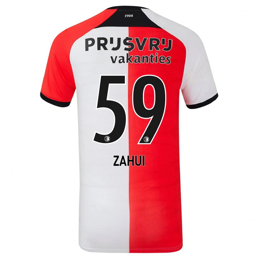 Danxen Hombre Camiseta Nesta Zahui #59 Rojo Blanco 1ª Equipación 2024/25 La Camisa México