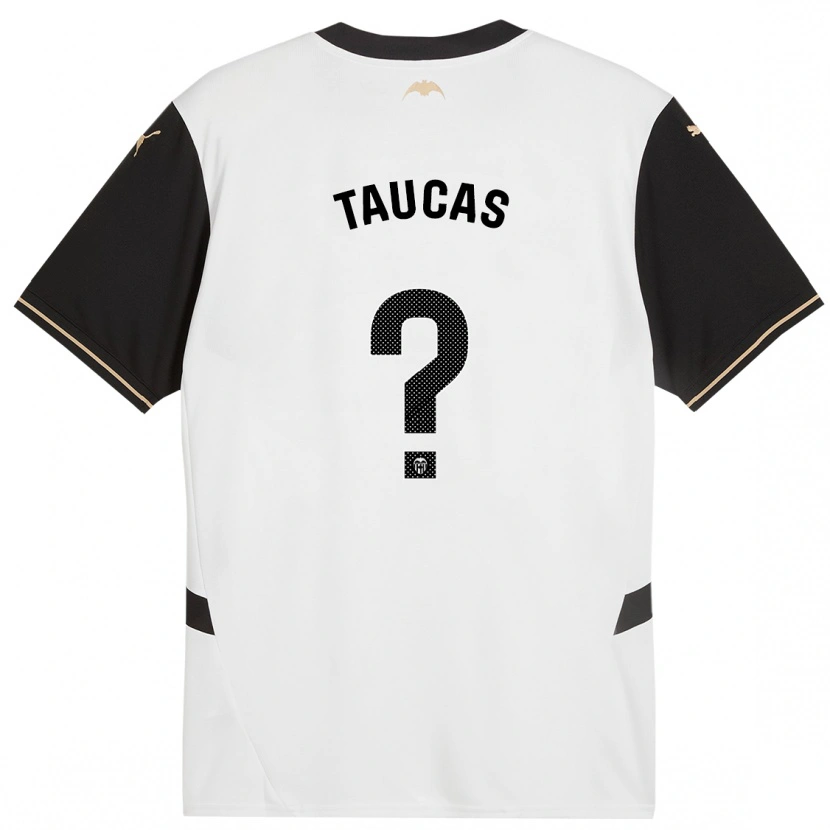 Danxen Hombre Camiseta Dominykas Taucas #0 Blanco Negro 1ª Equipación 2024/25 La Camisa México