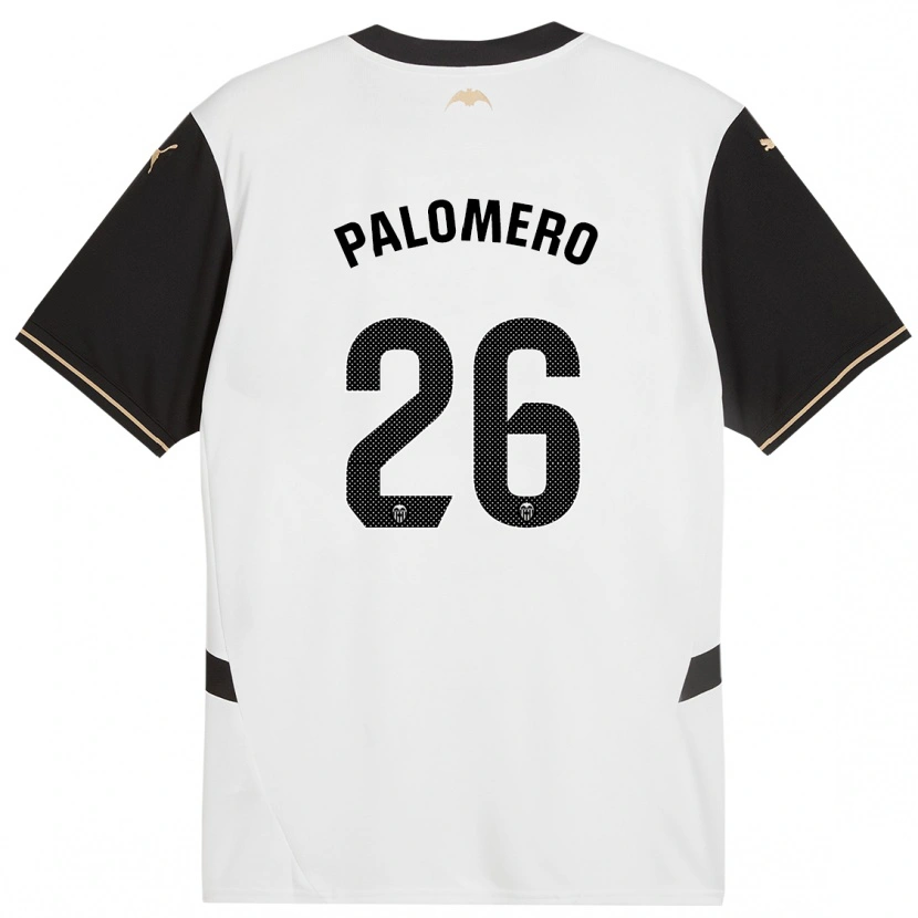 Danxen Hombre Camiseta Marc Palomero #26 Blanco Negro 1ª Equipación 2024/25 La Camisa México