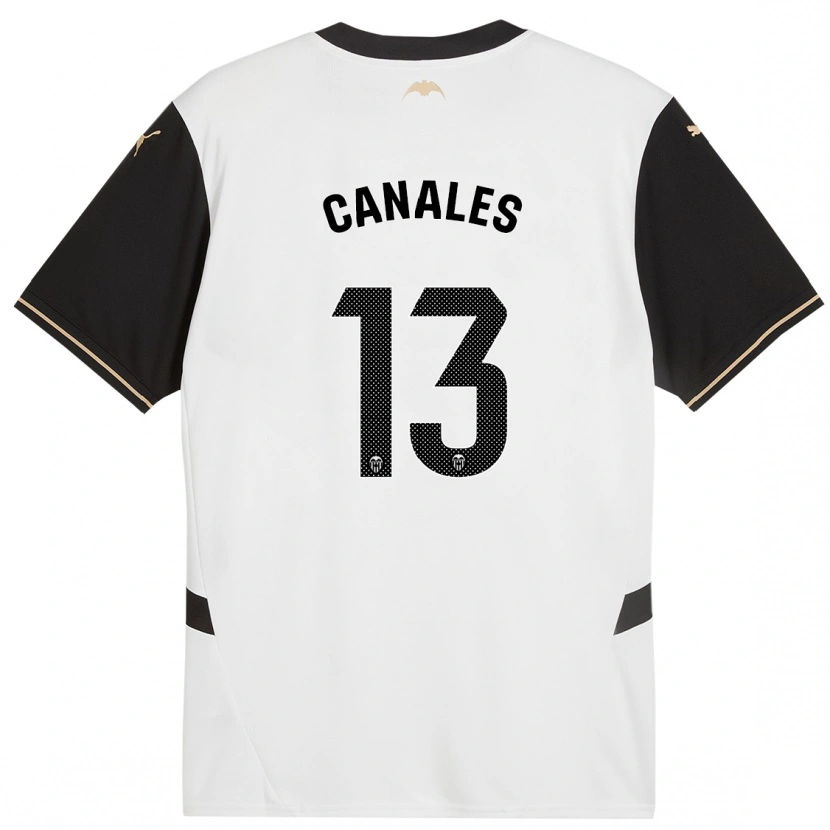 Danxen Hombre Camiseta Antonia Canales #13 Blanco Negro 1ª Equipación 2024/25 La Camisa México