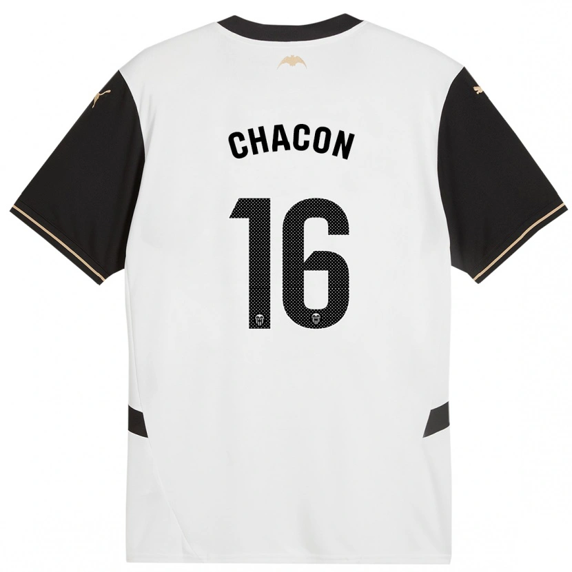 Danxen Hombre Camiseta Ivonne Chacón #16 Blanco Negro 1ª Equipación 2024/25 La Camisa México
