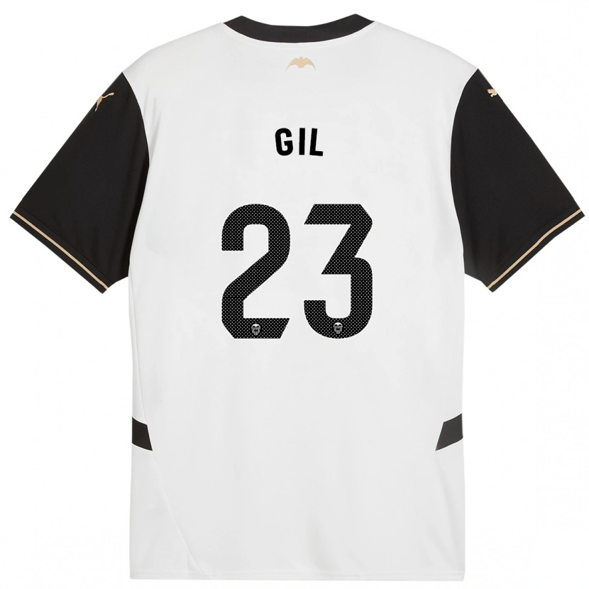 Danxen Hombre Camiseta Elena Gil #23 Blanco Negro 1ª Equipación 2024/25 La Camisa México