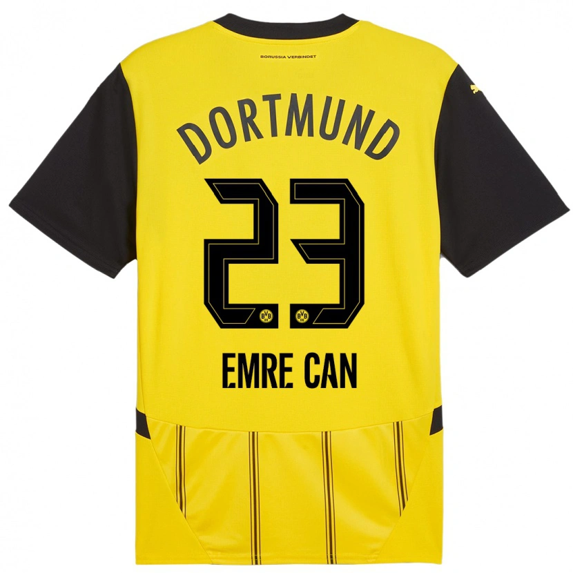 Danxen Hombre Camiseta Emre Can #23 Amarillo Negro 1ª Equipación 2024/25 La Camisa México