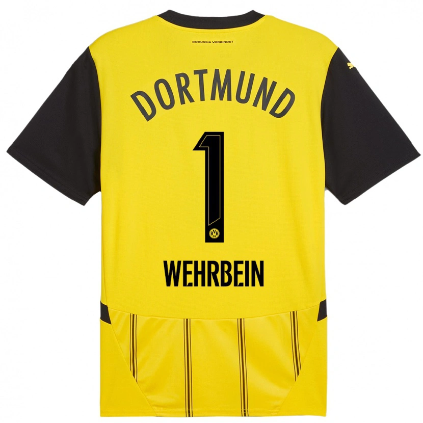 Danxen Hombre Camiseta Jan-Mattis Wehrbein #1 Amarillo Negro 1ª Equipación 2024/25 La Camisa México