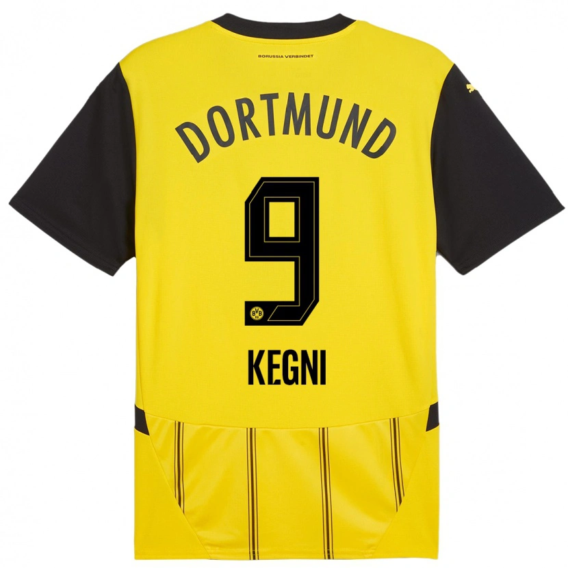Danxen Hombre Camiseta Pharell Kegni #9 Amarillo Negro 1ª Equipación 2024/25 La Camisa México