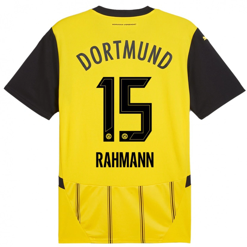 Danxen Hombre Camiseta Luke Rahmann #15 Amarillo Negro 1ª Equipación 2024/25 La Camisa México