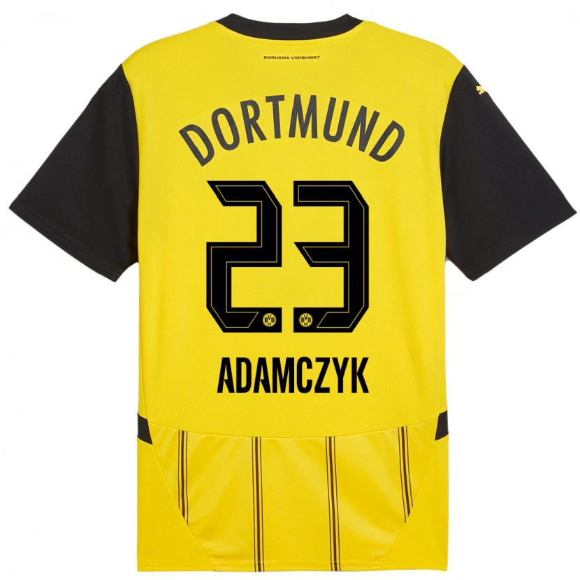 Danxen Hombre Camiseta Nico Adamczyk #23 Amarillo Negro 1ª Equipación 2024/25 La Camisa México