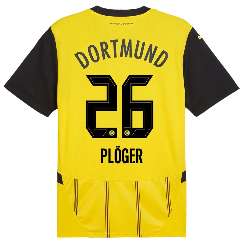 Danxen Hombre Camiseta Dustin Plöger #26 Amarillo Negro 1ª Equipación 2024/25 La Camisa México