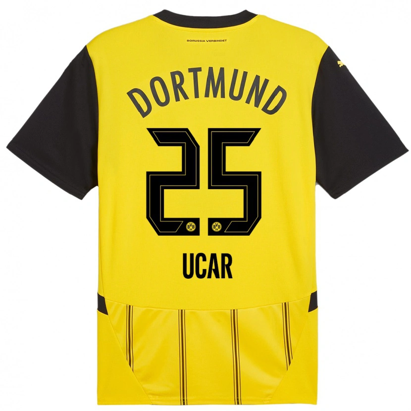 Danxen Hombre Camiseta Leys Ucar #25 Amarillo Negro 1ª Equipación 2024/25 La Camisa México
