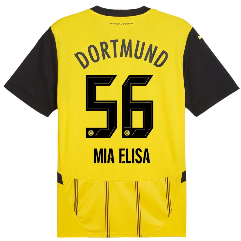 Danxen Hombre Camiseta Bomnuter Mia Elisa #56 Amarillo Negro 1ª Equipación 2024/25 La Camisa México