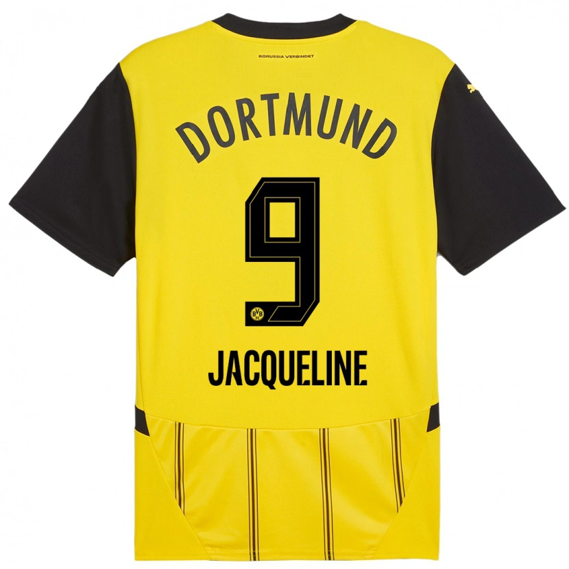 Danxen Hombre Camiseta Moreno Jacqueline #9 Amarillo Negro 1ª Equipación 2024/25 La Camisa México