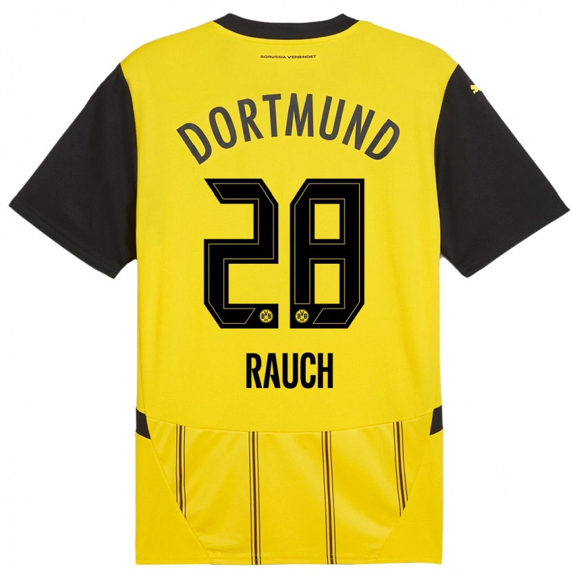 Danxen Hombre Camiseta Julius Fynn Rauch #28 Amarillo Negro 1ª Equipación 2024/25 La Camisa México