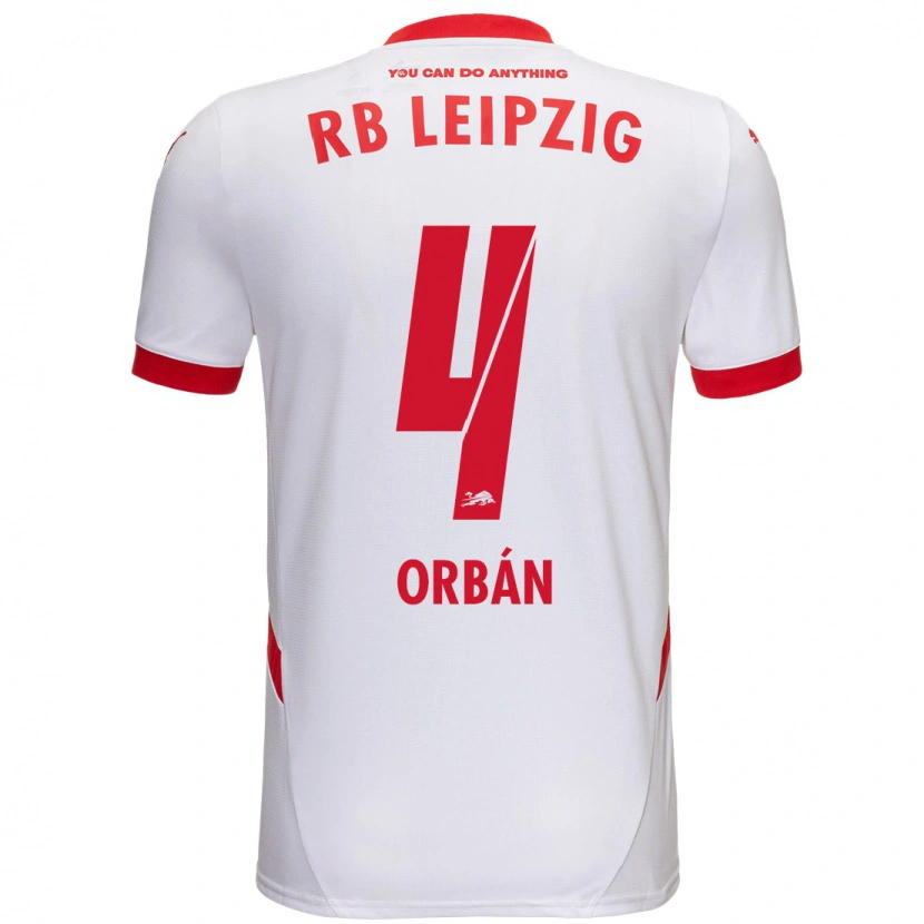 Danxen Hombre Camiseta Willi Orbán #4 Blanco Rojo 1ª Equipación 2024/25 La Camisa México