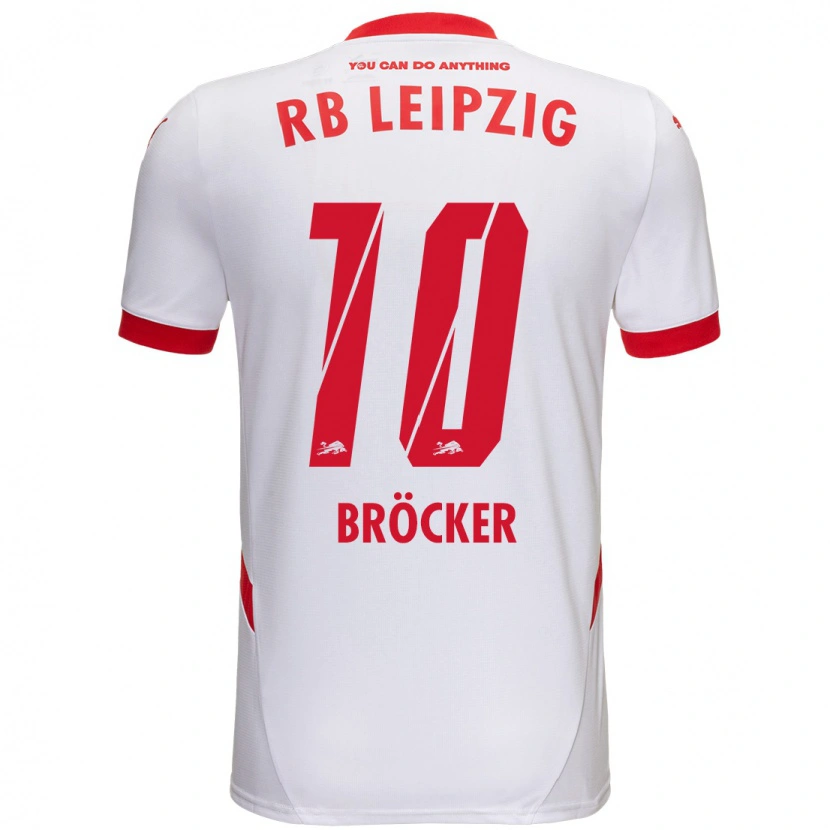 Danxen Hombre Camiseta Mads Bröcker #10 Blanco Rojo 1ª Equipación 2024/25 La Camisa México
