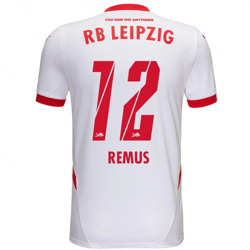 Danxen Hombre Camiseta Niklas Remus #12 Blanco Rojo 1ª Equipación 2024/25 La Camisa México