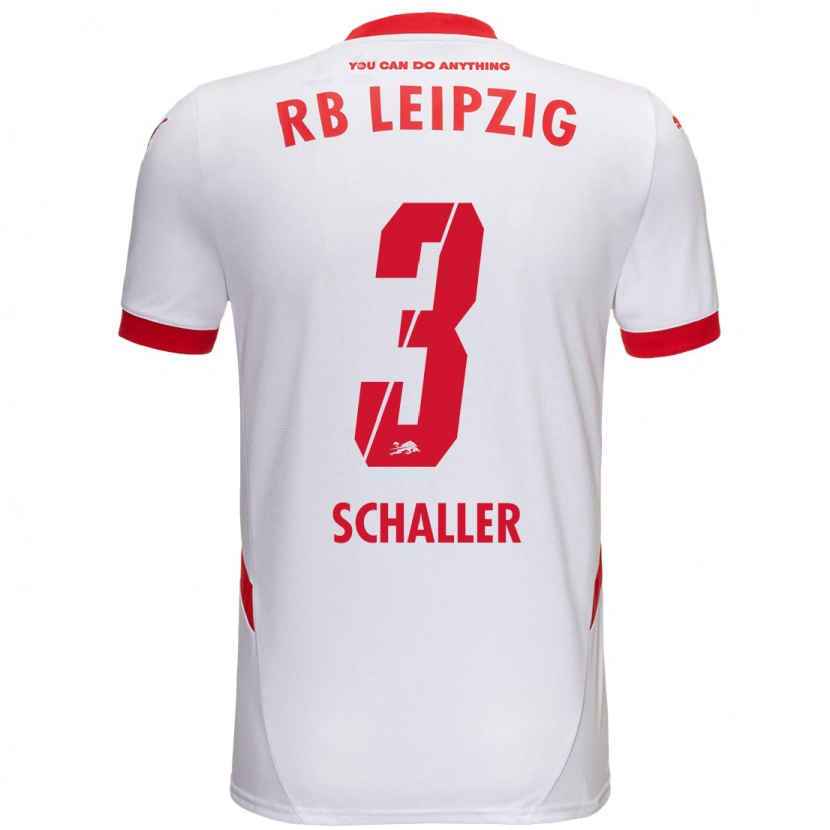 Danxen Hombre Camiseta Josefine Schaller #3 Blanco Rojo 1ª Equipación 2024/25 La Camisa México