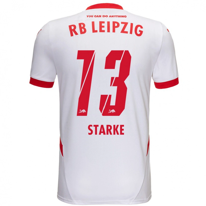Danxen Hombre Camiseta Sandra Starke #13 Blanco Rojo 1ª Equipación 2024/25 La Camisa México