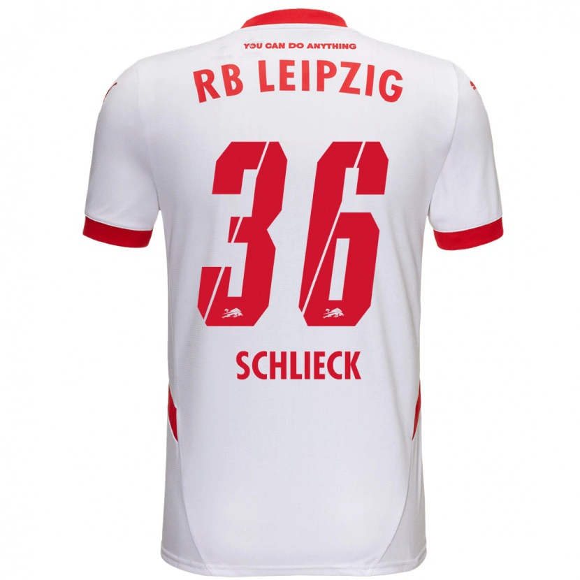 Danxen Hombre Camiseta Timo Schlieck #36 Blanco Rojo 1ª Equipación 2024/25 La Camisa México