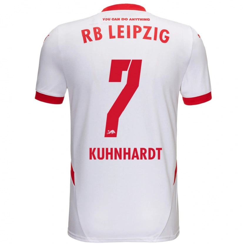 Danxen Hombre Camiseta Paul Kühnhardt #7 Blanco Rojo 1ª Equipación 2024/25 La Camisa México