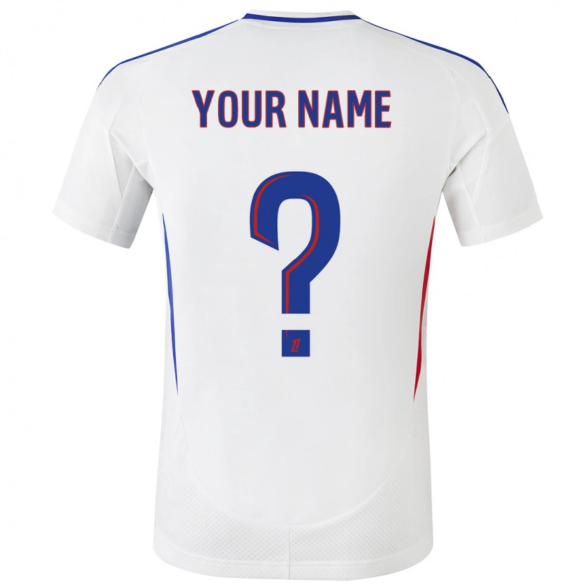 Danxen Hombre Camiseta Su Nombre #0 Blanco Azul 1ª Equipación 2024/25 La Camisa México