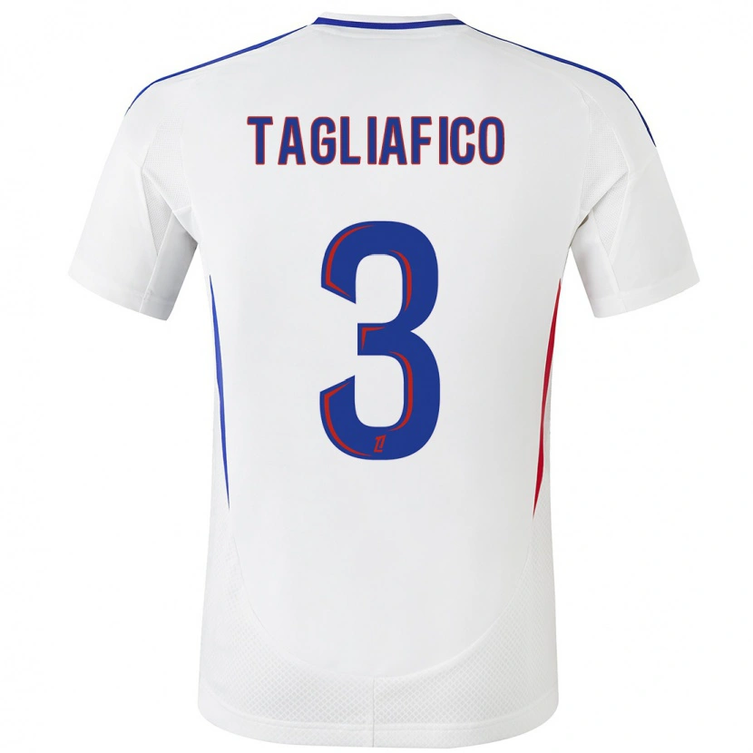Danxen Hombre Camiseta Nicolás Tagliafico #3 Blanco Azul 1ª Equipación 2024/25 La Camisa México