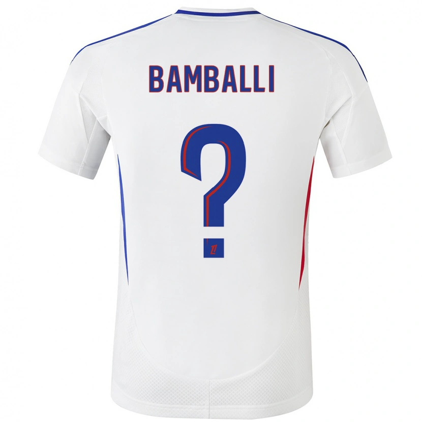 Danxen Hombre Camiseta Léo Bamballi #0 Blanco Azul 1ª Equipación 2024/25 La Camisa México