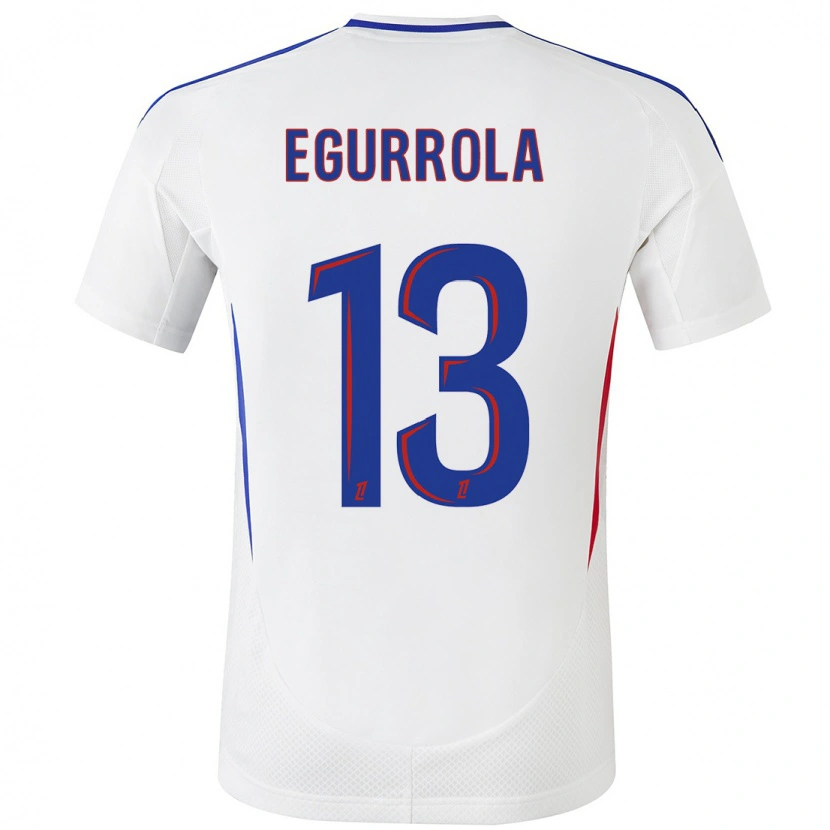 Danxen Hombre Camiseta Damaris Egurrola #13 Blanco Azul 1ª Equipación 2024/25 La Camisa México