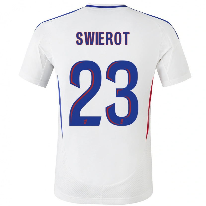 Danxen Hombre Camiseta Julie Swierot #23 Blanco Azul 1ª Equipación 2024/25 La Camisa México