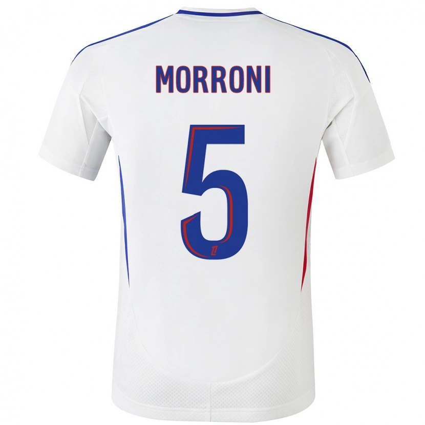 Danxen Hombre Camiseta Perle Morroni #5 Blanco Azul 1ª Equipación 2024/25 La Camisa México