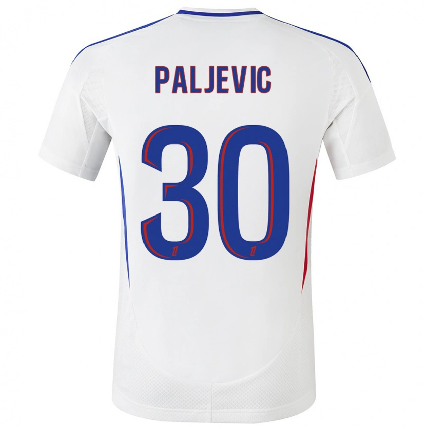 Danxen Hombre Camiseta Alyssia Paljevic #30 Blanco Azul 1ª Equipación 2024/25 La Camisa México