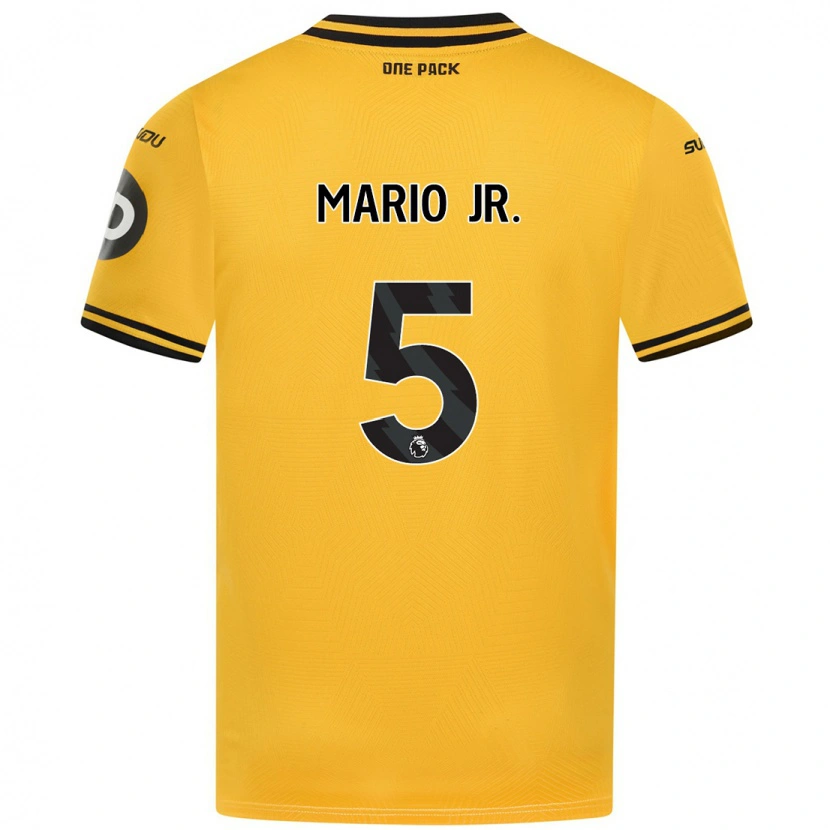 Danxen Hombre Camiseta Mario Lemina #5 Amarillo 1ª Equipación 2024/25 La Camisa México