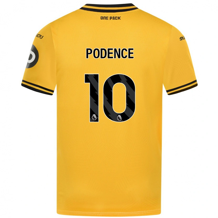 Danxen Hombre Camiseta Daniel Podence #10 Amarillo 1ª Equipación 2024/25 La Camisa México