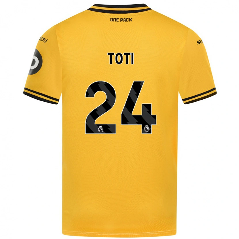 Danxen Hombre Camiseta Toti #24 Amarillo 1ª Equipación 2024/25 La Camisa México
