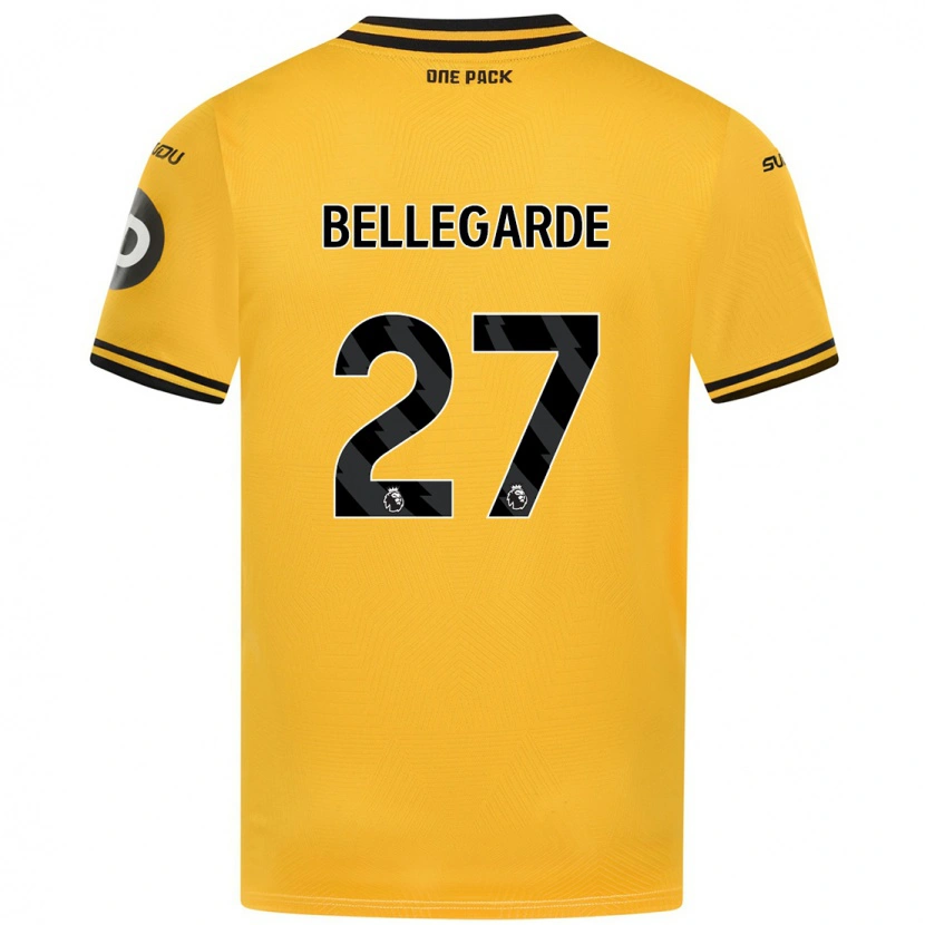 Danxen Hombre Camiseta Jean-Ricner Bellegarde #27 Amarillo 1ª Equipación 2024/25 La Camisa México