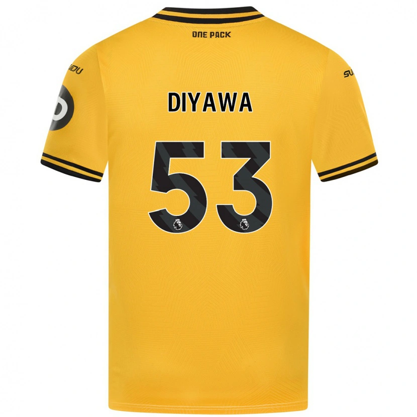 Danxen Hombre Camiseta Aaron Keto-Diyawa #53 Amarillo 1ª Equipación 2024/25 La Camisa México