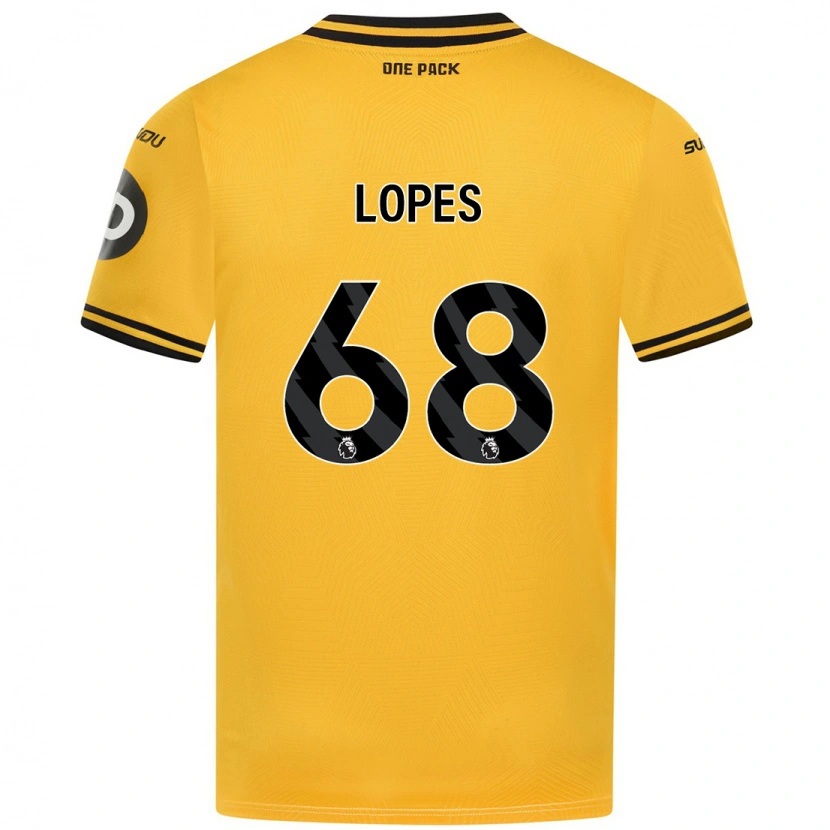 Danxen Hombre Camiseta Leo Lopes #68 Amarillo 1ª Equipación 2024/25 La Camisa México