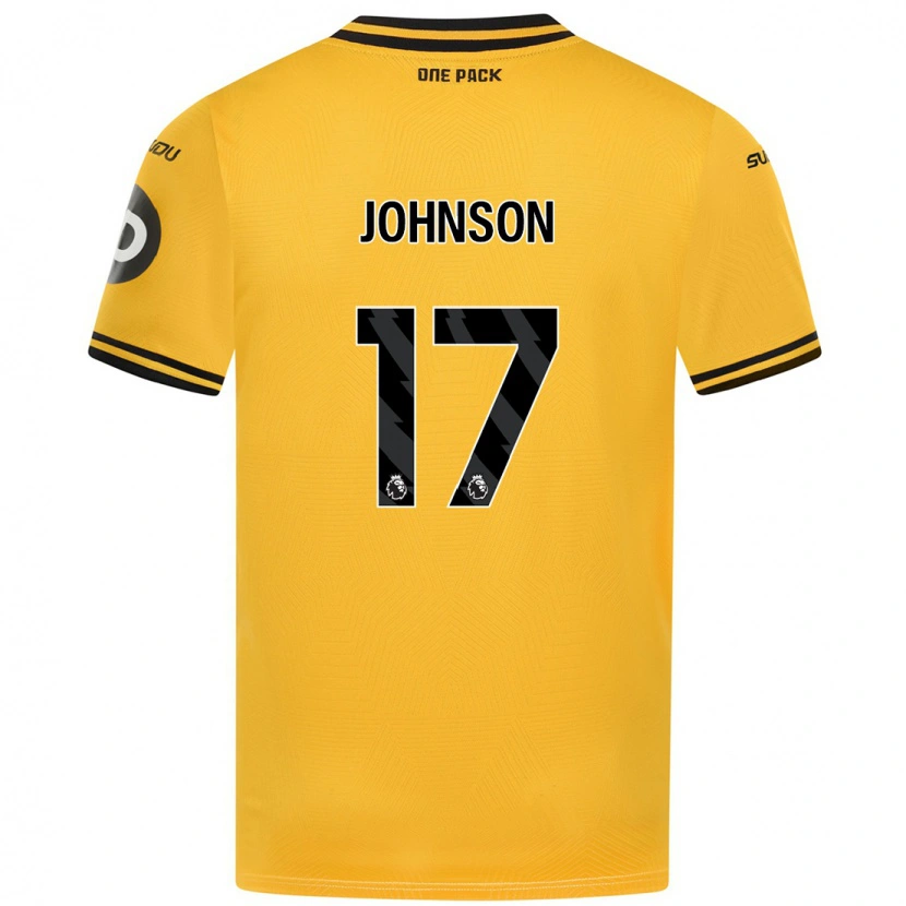 Danxen Hombre Camiseta Katie Johnson #17 Amarillo 1ª Equipación 2024/25 La Camisa México