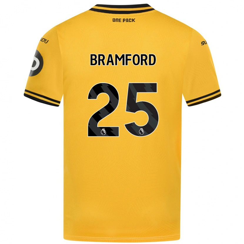 Danxen Hombre Camiseta Sophie Bramford #25 Amarillo 1ª Equipación 2024/25 La Camisa México