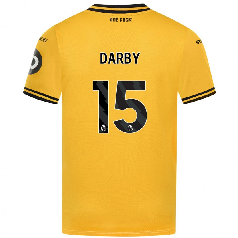 Danxen Hombre Camiseta Kelly Darby #15 Amarillo 1ª Equipación 2024/25 La Camisa México
