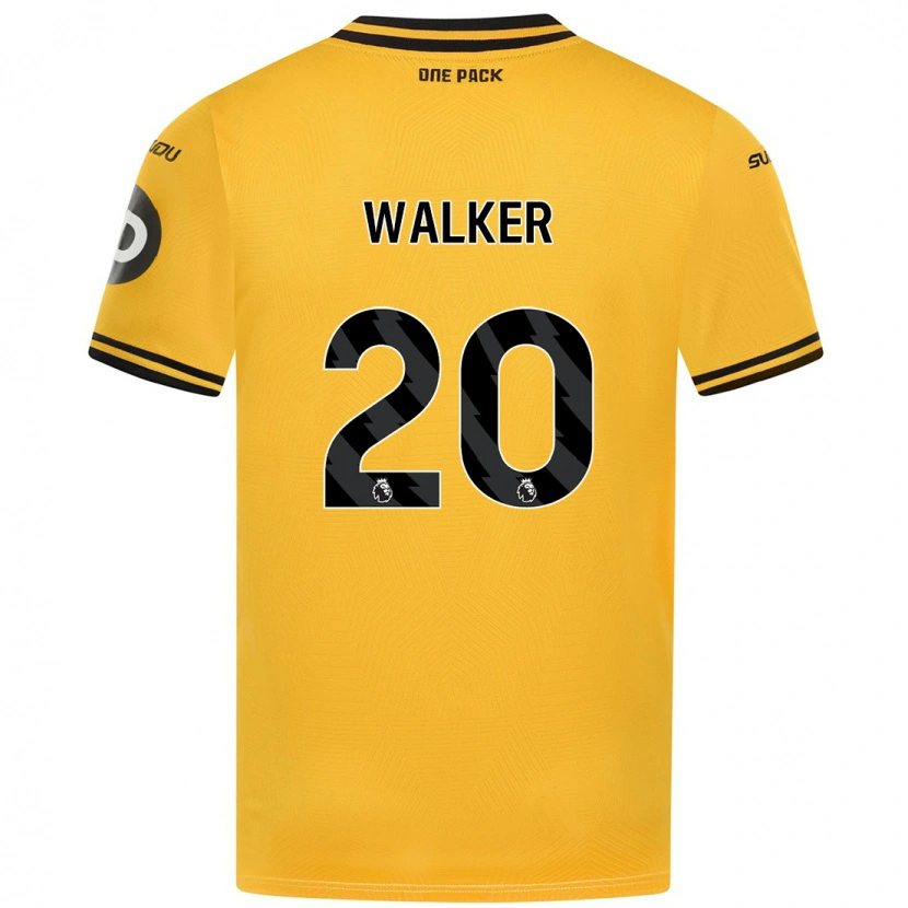 Danxen Hombre Camiseta Lowri Walker #20 Amarillo 1ª Equipación 2024/25 La Camisa México