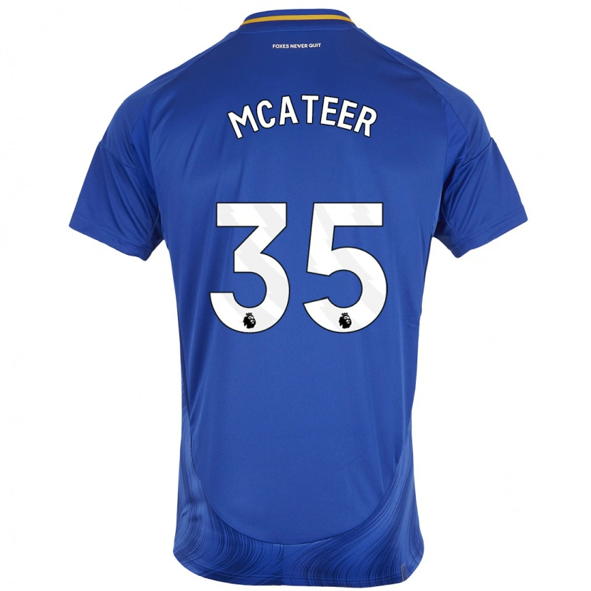 Danxen Hombre Camiseta Kasey Mcateer #35 Azul Blanco 1ª Equipación 2024/25 La Camisa México