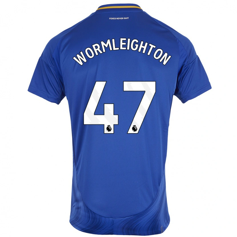 Danxen Hombre Camiseta Joe Wormleighton #47 Azul Blanco 1ª Equipación 2024/25 La Camisa México