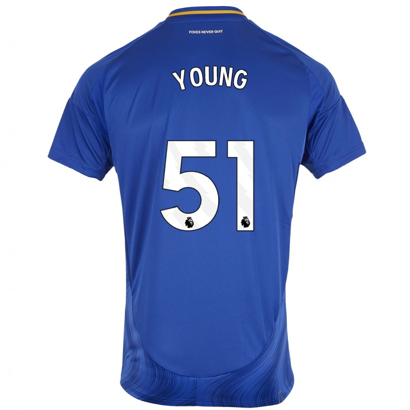 Danxen Hombre Camiseta Brad Young #51 Azul Blanco 1ª Equipación 2024/25 La Camisa México