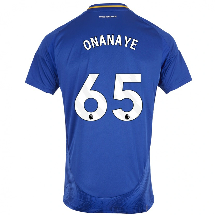 Danxen Hombre Camiseta Toby Onanaye #65 Azul Blanco 1ª Equipación 2024/25 La Camisa México