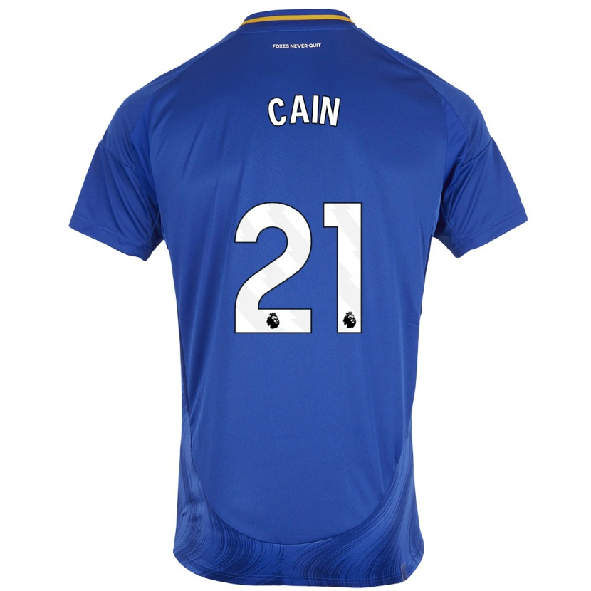 Danxen Hombre Camiseta Hannah Cain #21 Azul Blanco 1ª Equipación 2024/25 La Camisa México