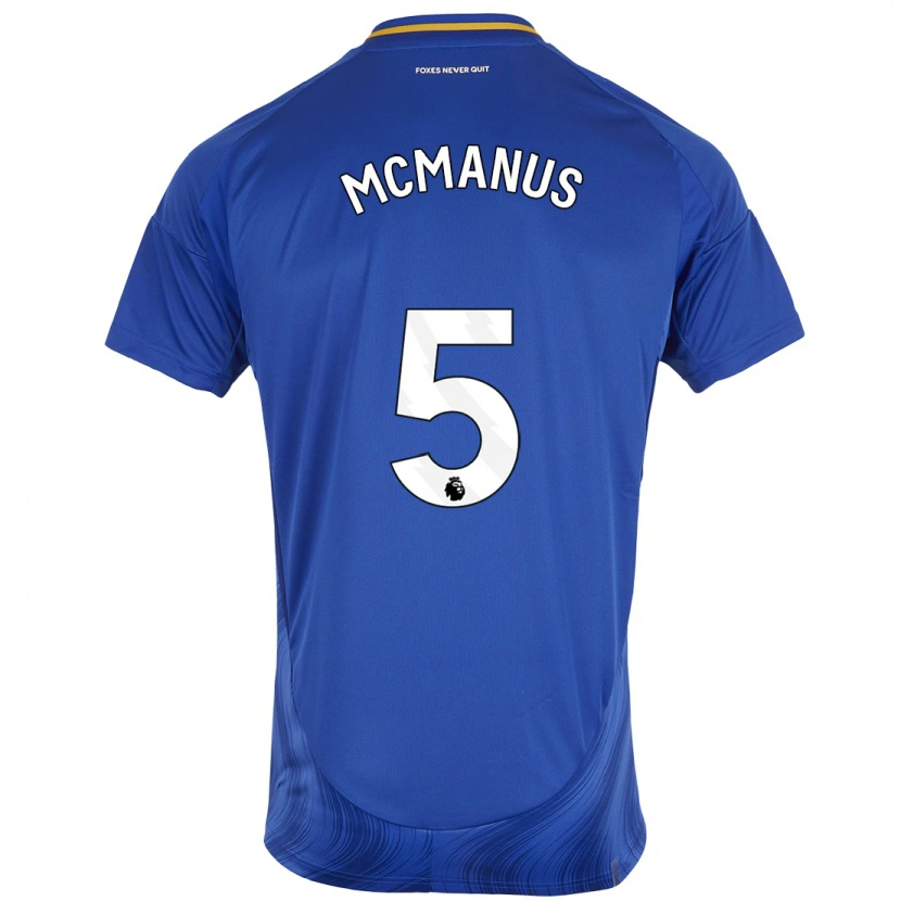 Danxen Hombre Camiseta Abbie Mcmanus #5 Azul Blanco 1ª Equipación 2024/25 La Camisa México