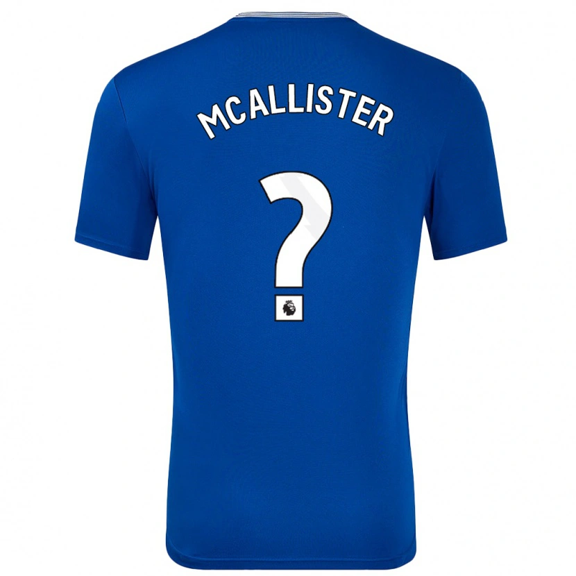 Danxen Hombre Camiseta Sean Mcallister #0 Azul Con 1ª Equipación 2024/25 La Camisa México
