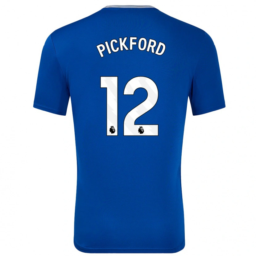 Danxen Hombre Camiseta Jordan Pickford #12 Azul Con 1ª Equipación 2024/25 La Camisa México