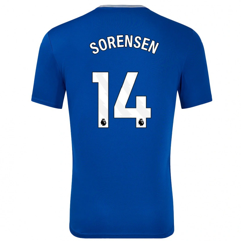 Danxen Hombre Camiseta Nicoline Sorensen #14 Azul Con 1ª Equipación 2024/25 La Camisa México