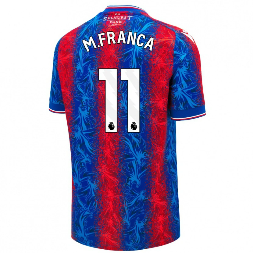 Danxen Hombre Camiseta Matheus França #11 Rayas Rojas Y Azules 1ª Equipación 2024/25 La Camisa México